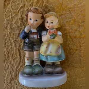 WE CONGRATULATE - Goebel Figurine with Blue and Brown Accents